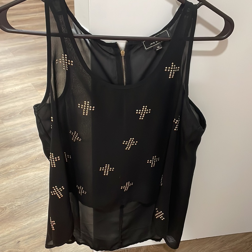 Black Flowy Tank